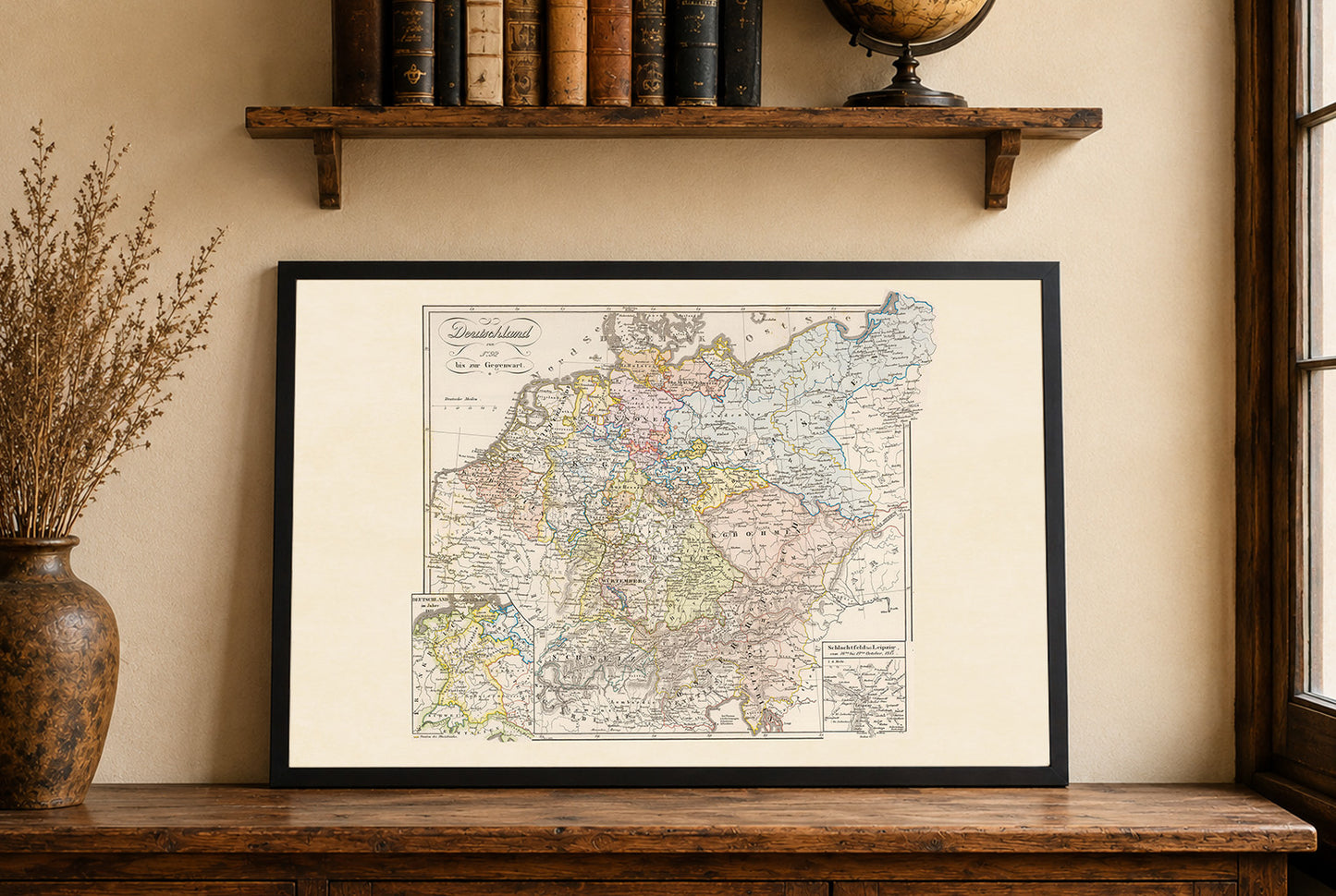 Póster Mapa Histórico de Alemania (1792) - Arte Vintage del Sacro Imperio Romano