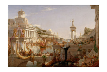 Póster El curso de la consumación del imperio - Arte clásico vintage del imperio de Thomas Cole