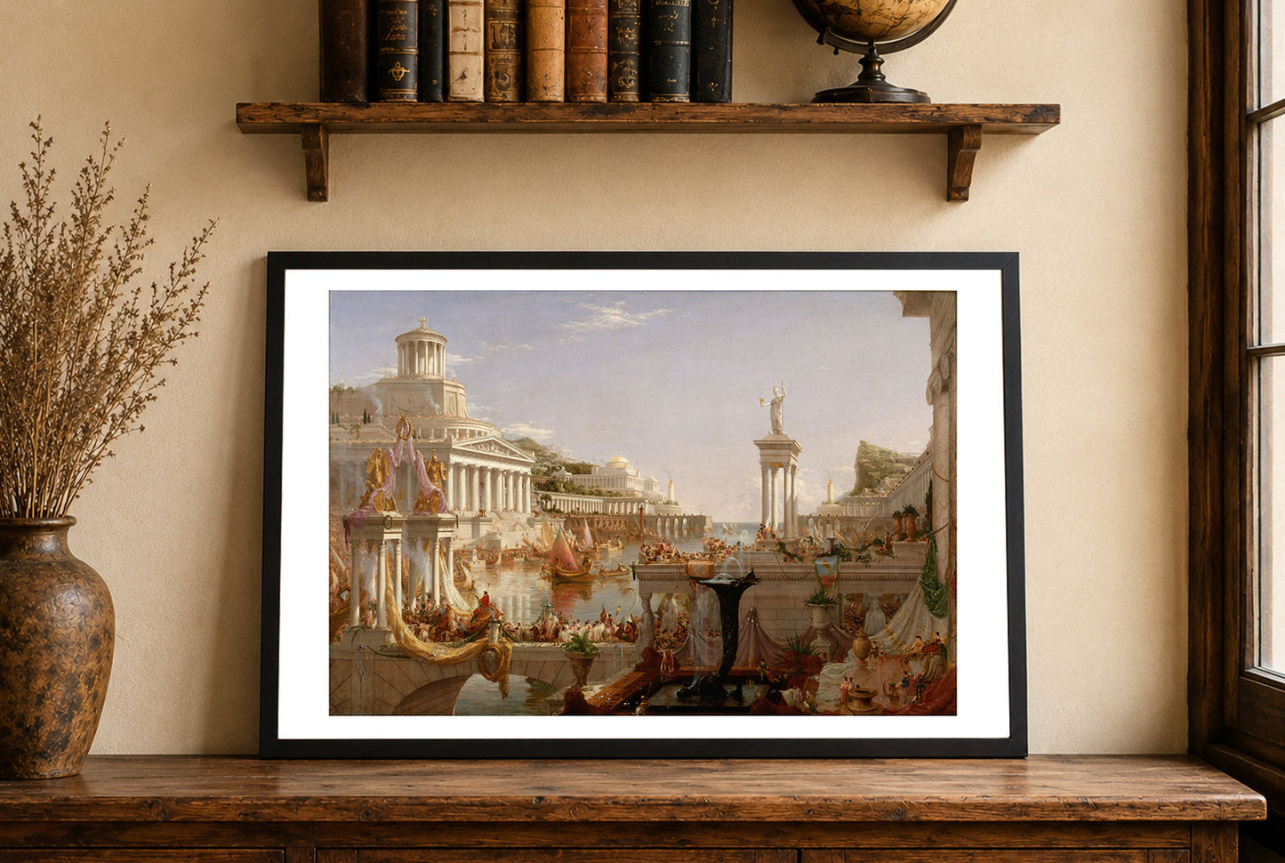 Póster El curso de la consumación del imperio - Arte clásico vintage del imperio de Thomas Cole