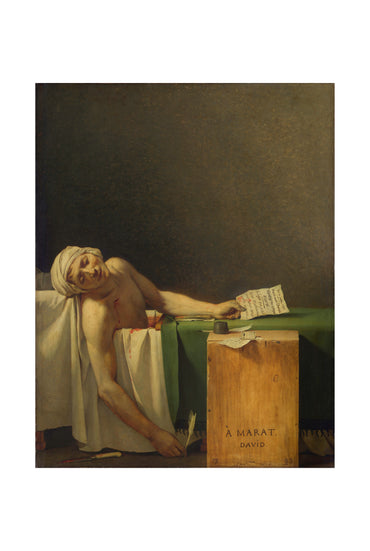 La muerte de Marat 1793 - Jacques-Louis David - Póster de pintura histórica de la Revolución francesa