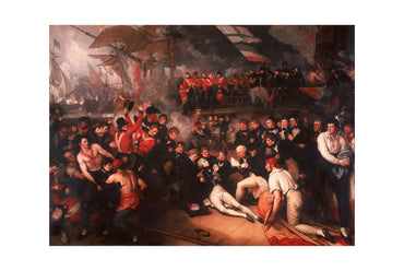 La muerte de Nelson 1806 - Benjamin West - Póster de pintura histórica de la batalla de Trafalgar