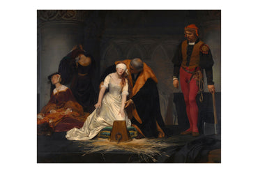 La ejecución de lady Jane Grey 1833 - Paul Delaroche - Póster de pintura histórica de la Inglaterra Tudor