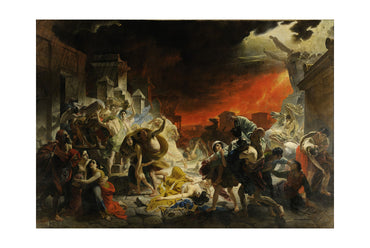 Le Dernier Jour de Pompéi 1833 - Karl Brioullov - Éruption du Vésuve - Affiche Peinture Historique