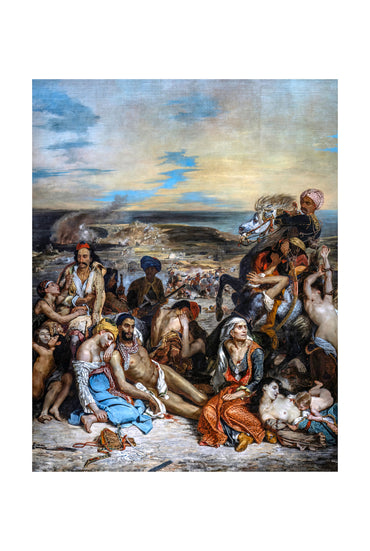 The Massacre at Chios 1824 - Eugène Delacroix - Greek War of Independence Historical Painting Poster