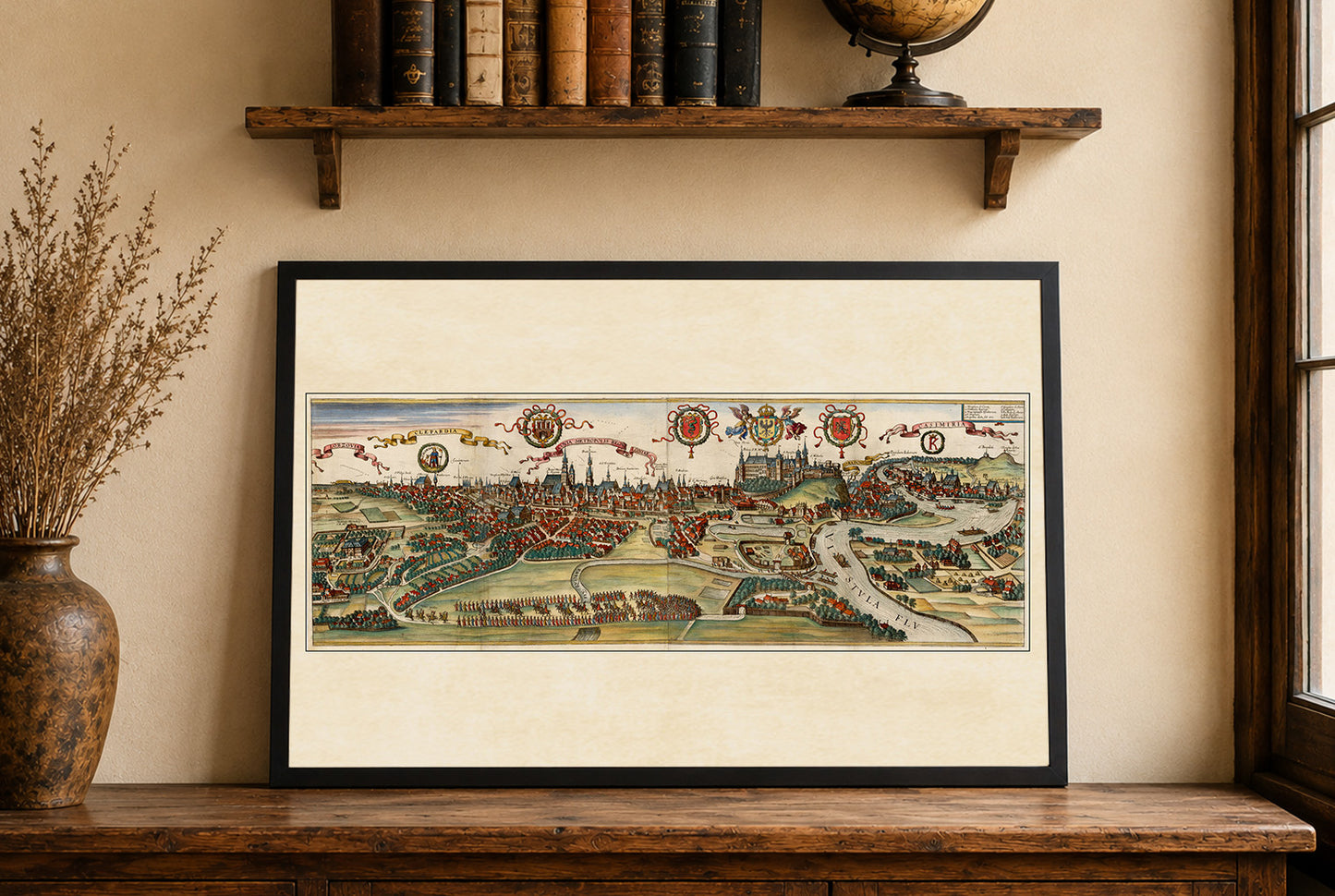Kraków 1618 - dekoracja ścienna w stylu vintage - druk ryciny „Cracovia Metropolis”