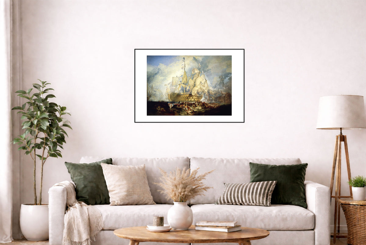 La Bataille de Trafalgar 1824 - J. M. W. Turner - Guerres Napoléoniennes - Affiche Peinture Historique