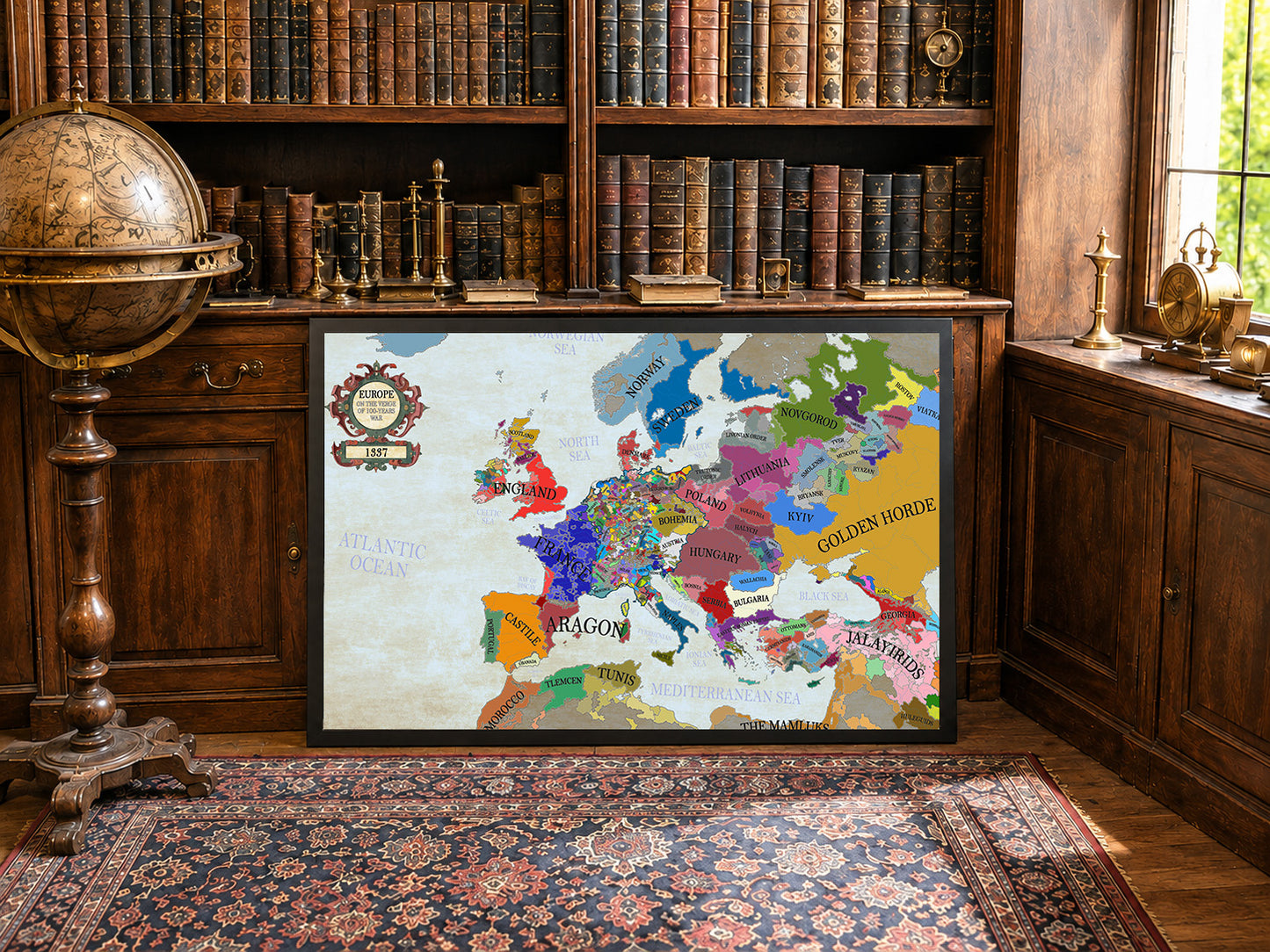 1337 Map of Europe on the Verge of 100-Years War