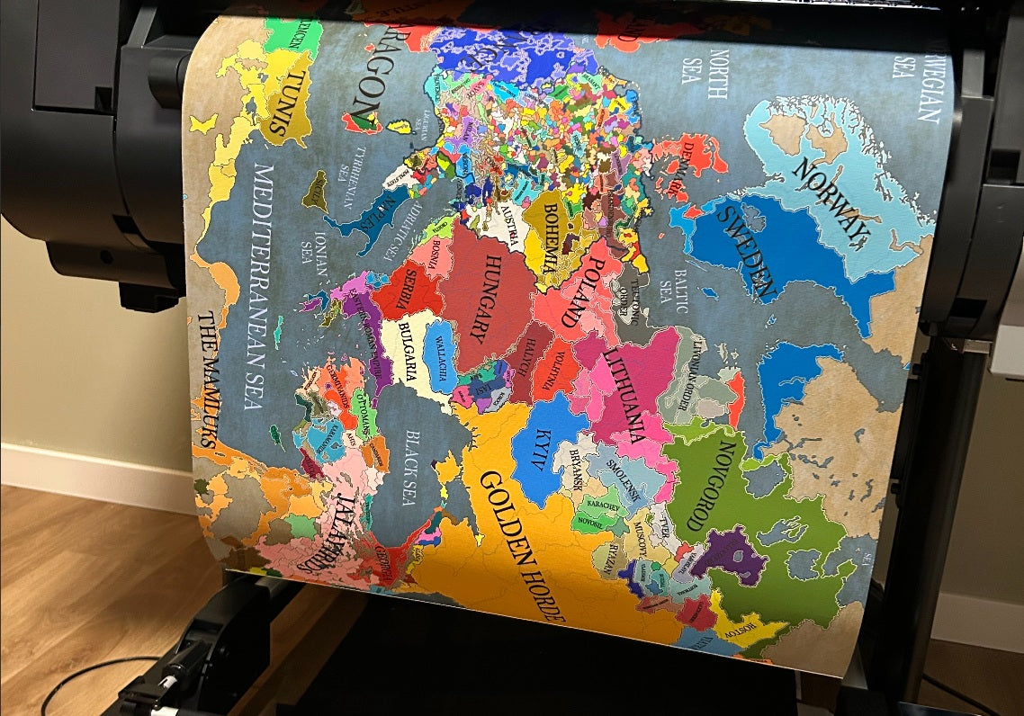 1337 Map of Europe on the Verge of 100-Years War