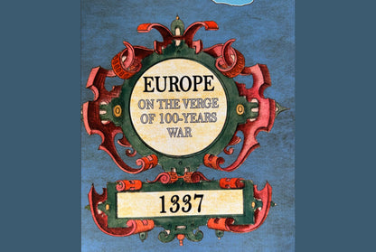 1337 Map of Europe on the Verge of 100-Years War