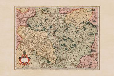 Mapa de Polonia y Silesia 1623 - Mapa Vintage del Atlas de Polonia y Silesia