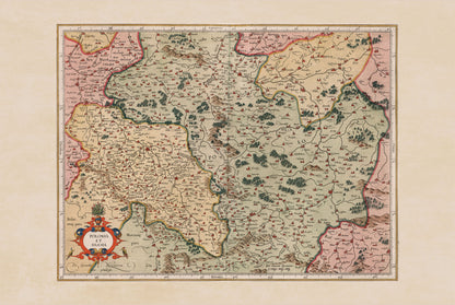 Mapa de Polonia y Silesia 1623 - Mapa Vintage del Atlas de Polonia y Silesia