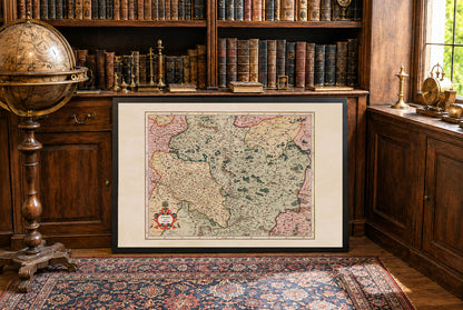 Mapa de Polonia y Silesia 1623 - Mapa Vintage del Atlas de Polonia y Silesia