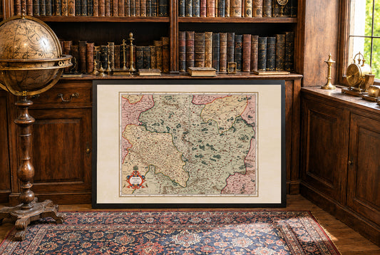 Mapa de Polonia y Silesia 1623 - Mapa Vintage del Atlas de Polonia y Silesia