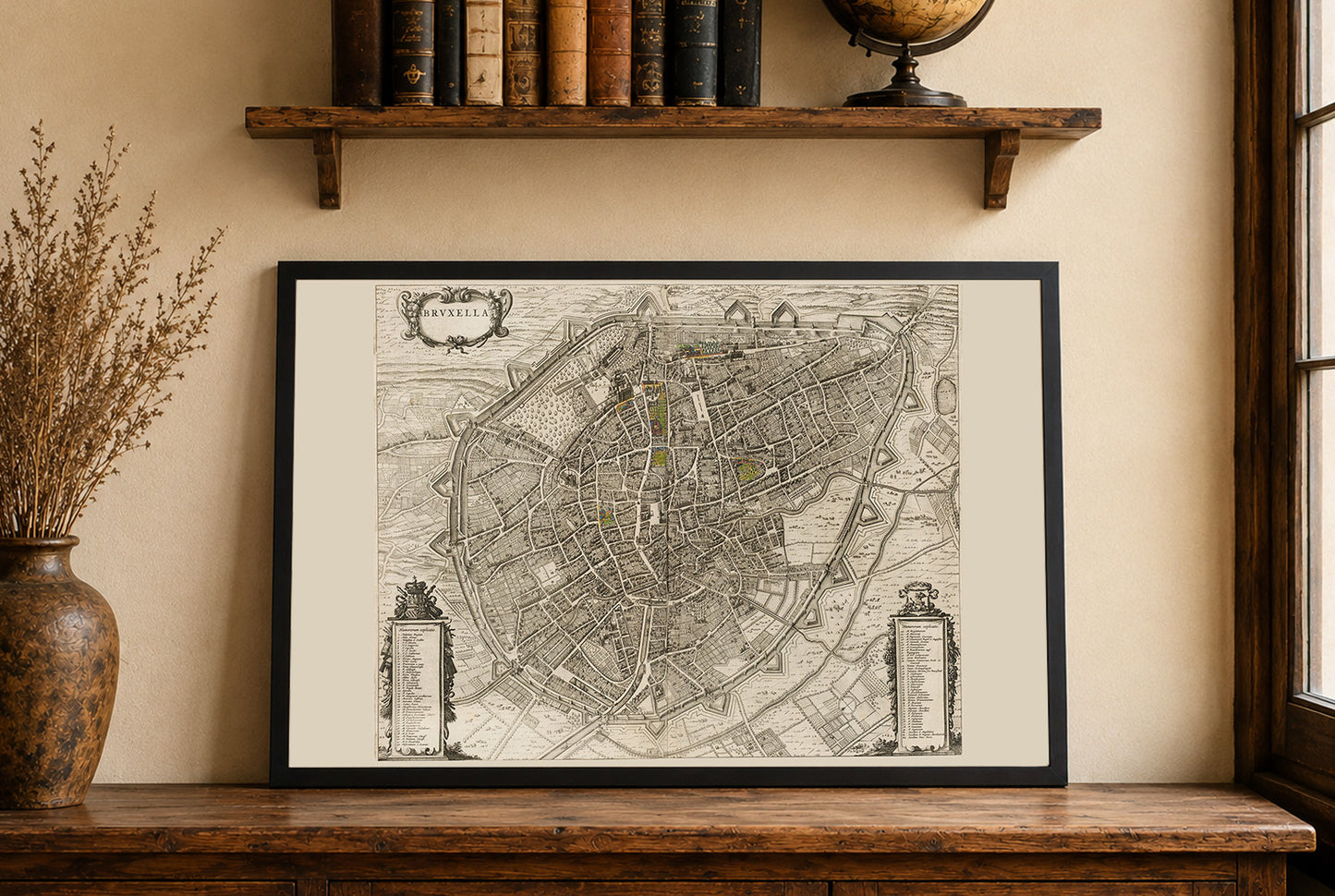 Mapa de Bruselas 1652 - Impresión Vintage del Atlas de la Ciudad