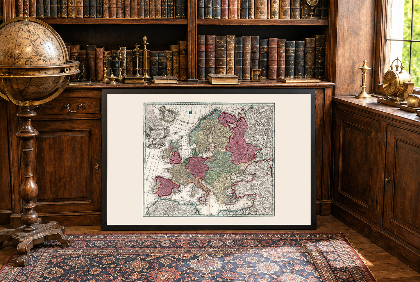 Europa 1730 - Mapa histórico de pared de principios del siglo XVIII
