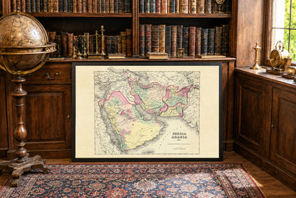 Mapa del Imperio colonial español y portugués 1854 - Impresión vintage de atlas histórico