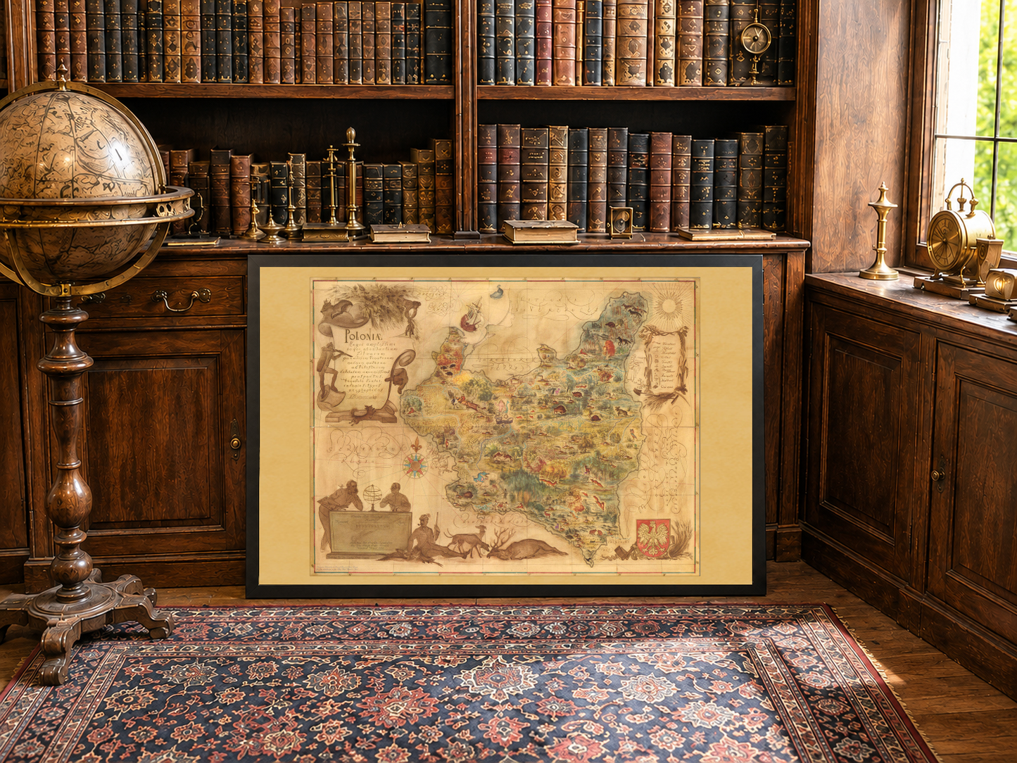 Impresión del Mapa de Polonia 1938 - Mapa Pictórico ‘Poloniae’ por Tadeusz Lipski & Eliasz Kanarek | Arte de Pared Vintage de la Feria Mundial