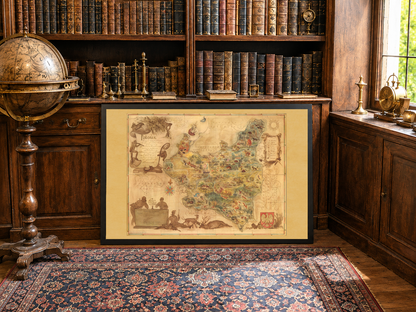 Impresión del Mapa de Polonia 1938 - Mapa Pictórico ‘Poloniae’ por Tadeusz Lipski & Eliasz Kanarek | Arte de Pared Vintage de la Feria Mundial