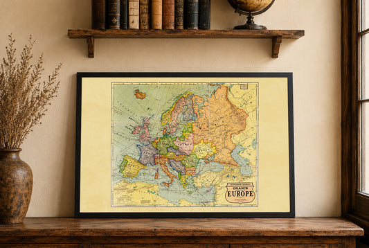 1925 Europa - Historische Wandkarte der Zwischenkriegszeit