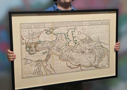 Impresión del mapa del Imperio de Alejandro Magno - Ilustración de campañas antiguas y territorios en expansión