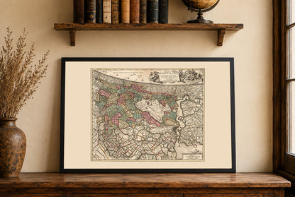 Amsterdam 1740 - Historische Karte der Handelsmetropole der Niederländischen Republik