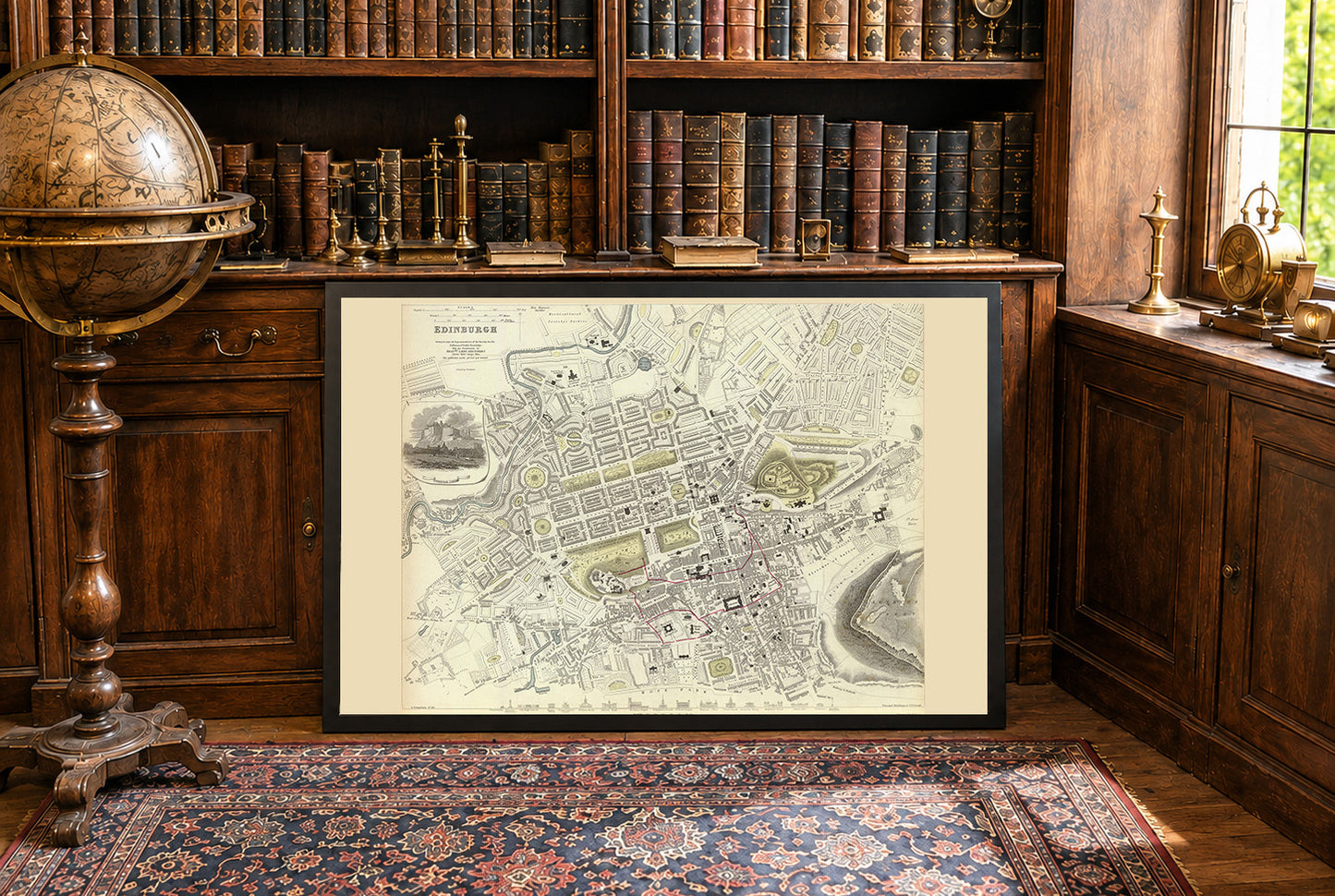 Mapa Vintage de Edimburgo 1834 - Impresión Artística que Muestra el Plano Detallado de la Ciudad