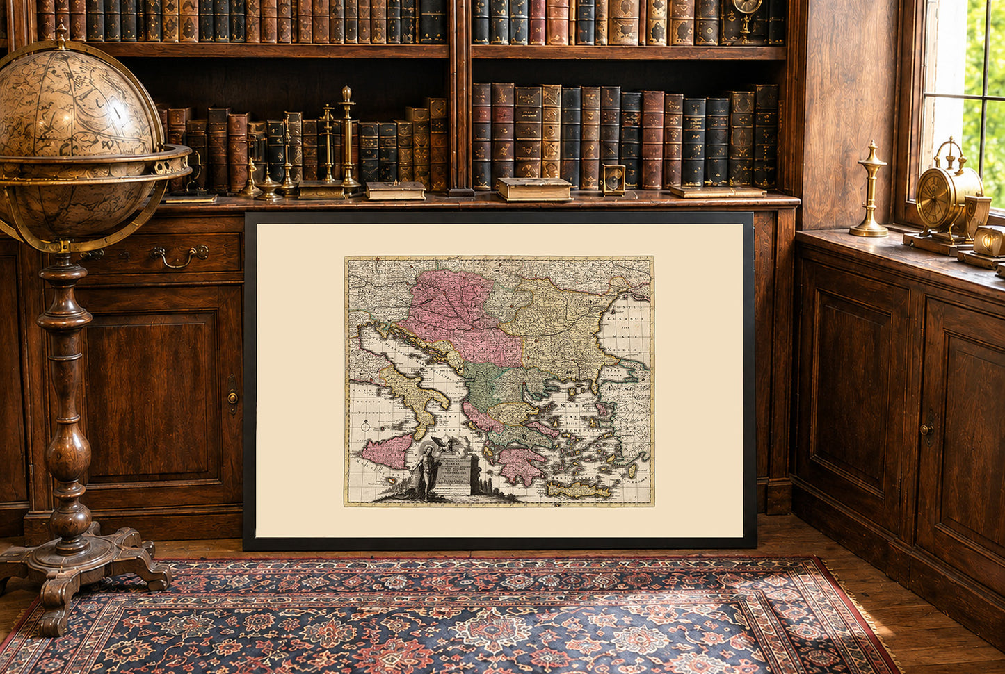 Península de los Balcanes 1740 - Mapa histórico del sureste de Europa