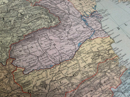 Balkan Peninsula 1904 - States & Provinces - Edward Stanford Historical Map Poster