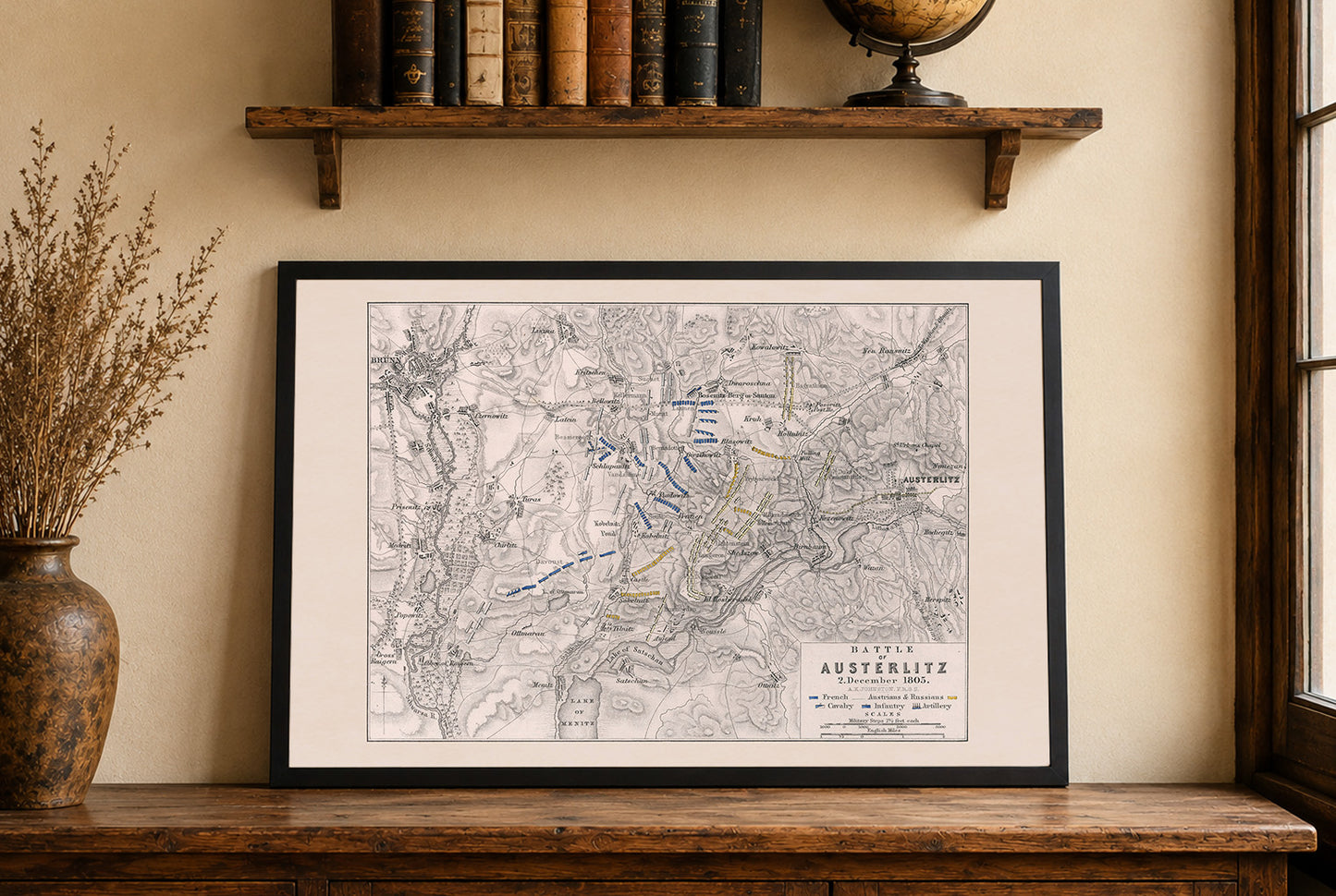 Poster Bataille d’Austerlitz (1805) - Carte Historique des Guerres Napoléoniennes