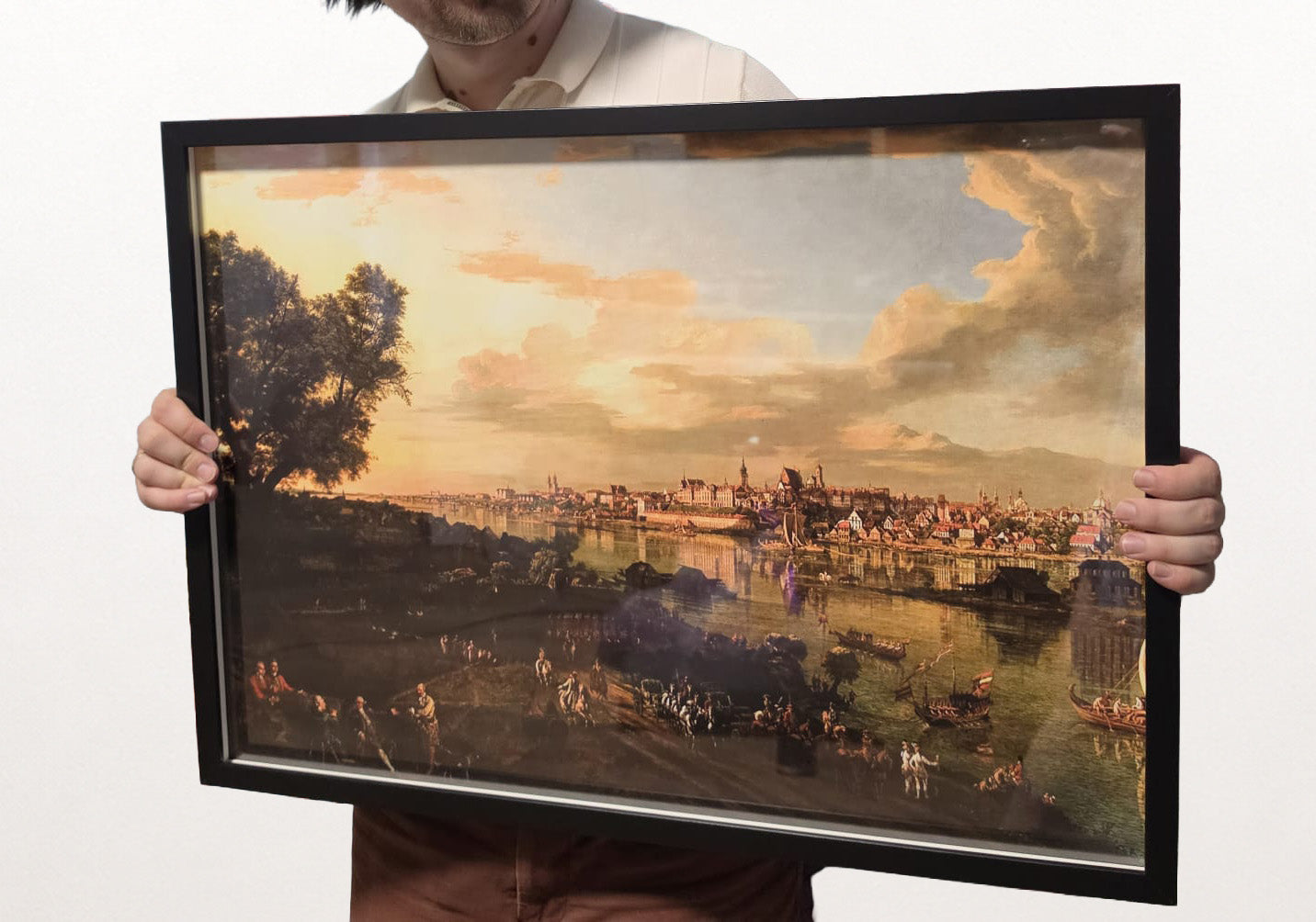 Bellotto Blick auf Warschau von Praga Poster - Vintage Warschau Stadtansicht Wandkunst