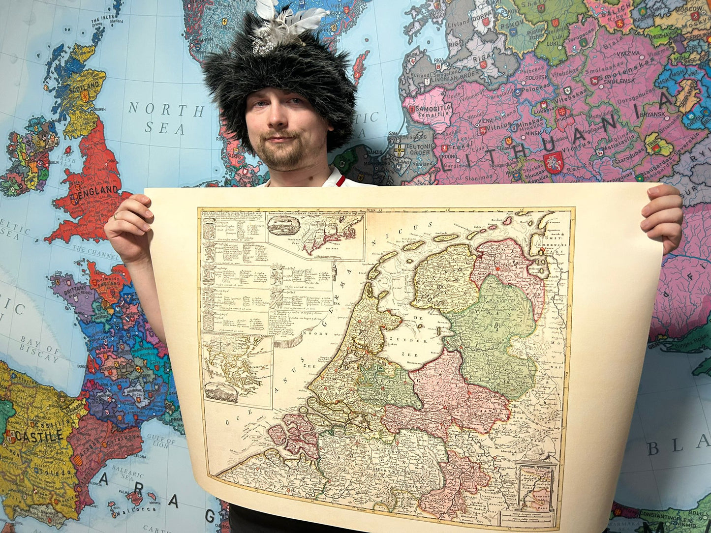 República Holandesa 1740 - Mapa histórico de los Países Bajos