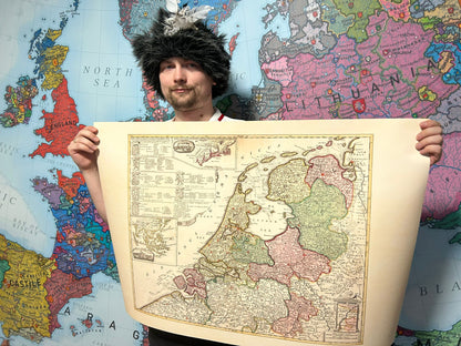 República Holandesa 1740 - Mapa histórico de los Países Bajos