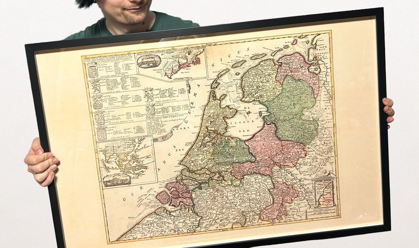 República Holandesa 1740 - Mapa histórico de los Países Bajos