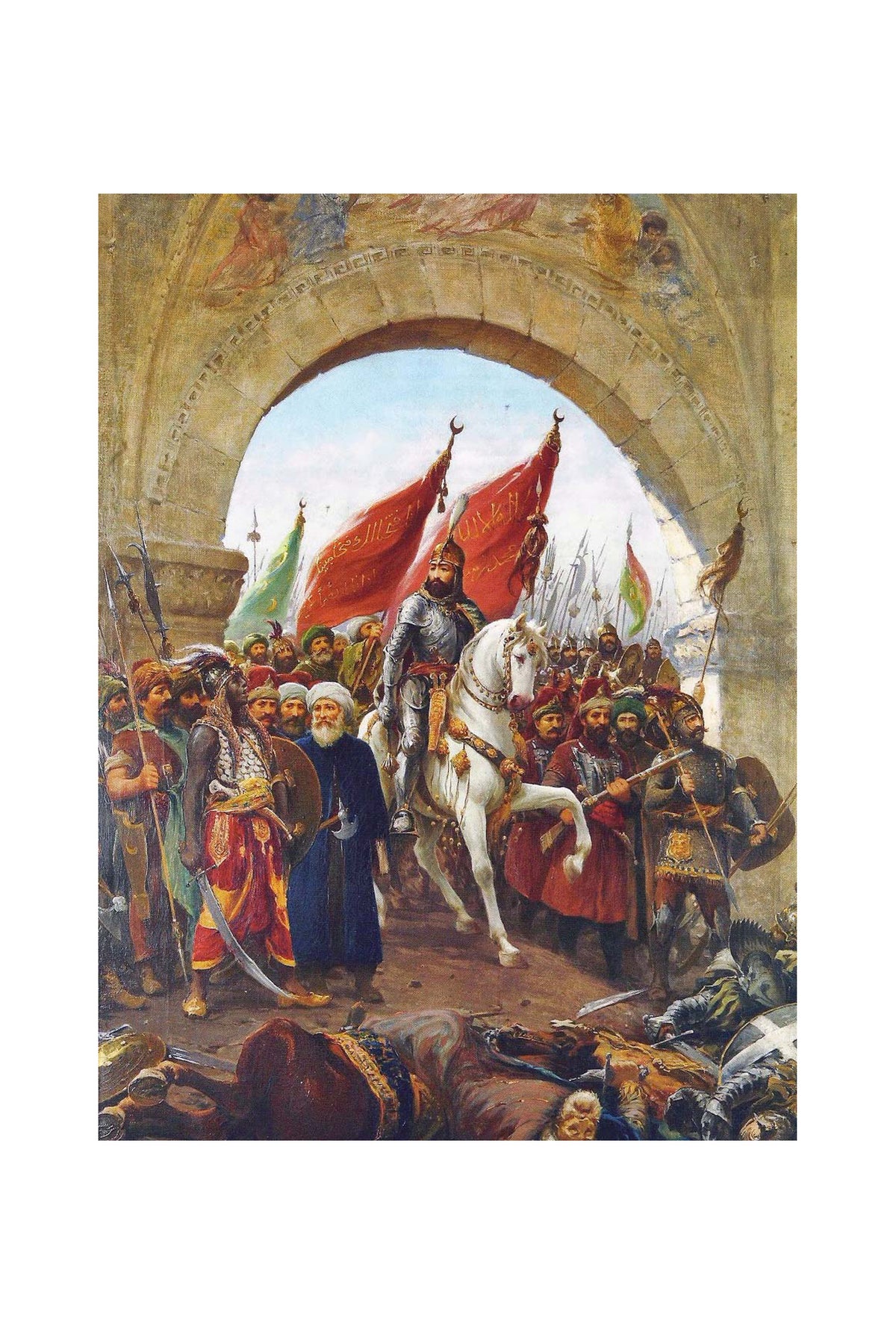 Entry of Mehmed II into Constantinople 1903 - Fausto Zonaro - Ottoman Empire Historical Painting Poster