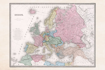 Europa 1862 - Mapa histórico durante la era del nacionalismo