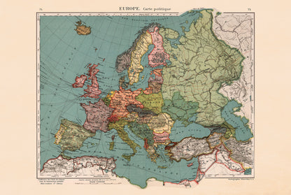 Europa 1921 - Mappa storica del dopoguerra