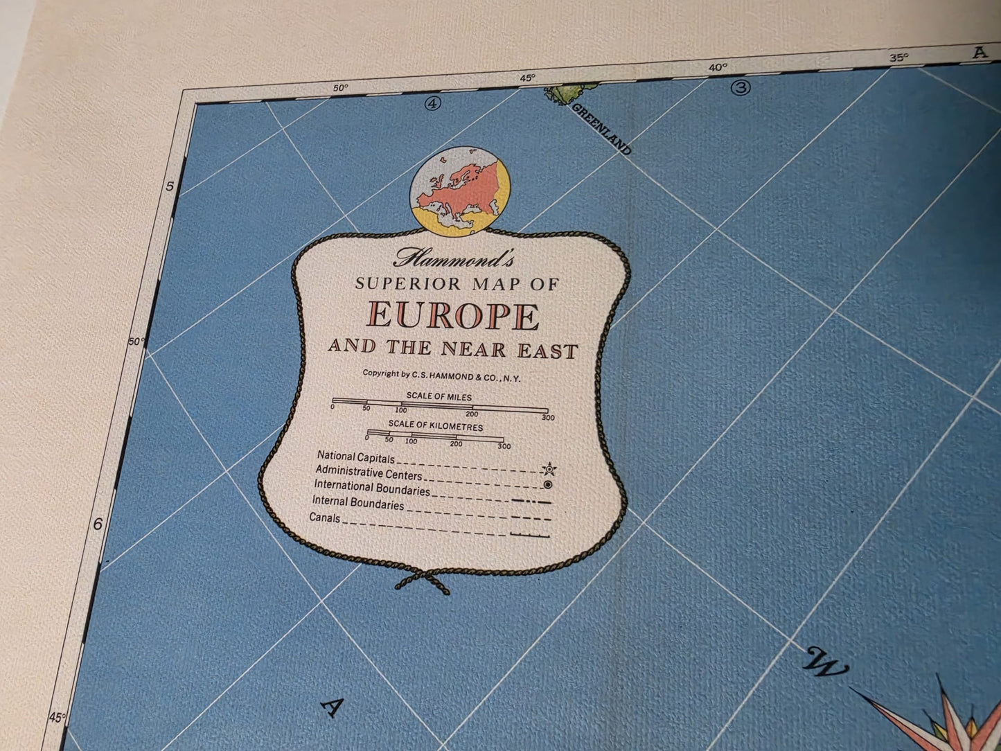 Europa 1957 - Mappa storica dell'Europa della Guerra Fredda