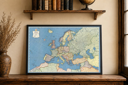 Europa 1957 - Mappa storica dell'Europa della Guerra Fredda