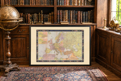 Póster de mapa político de Europa (1938) - Arte mural vintage de la Europa anterior a la Segunda Guerra Mundial