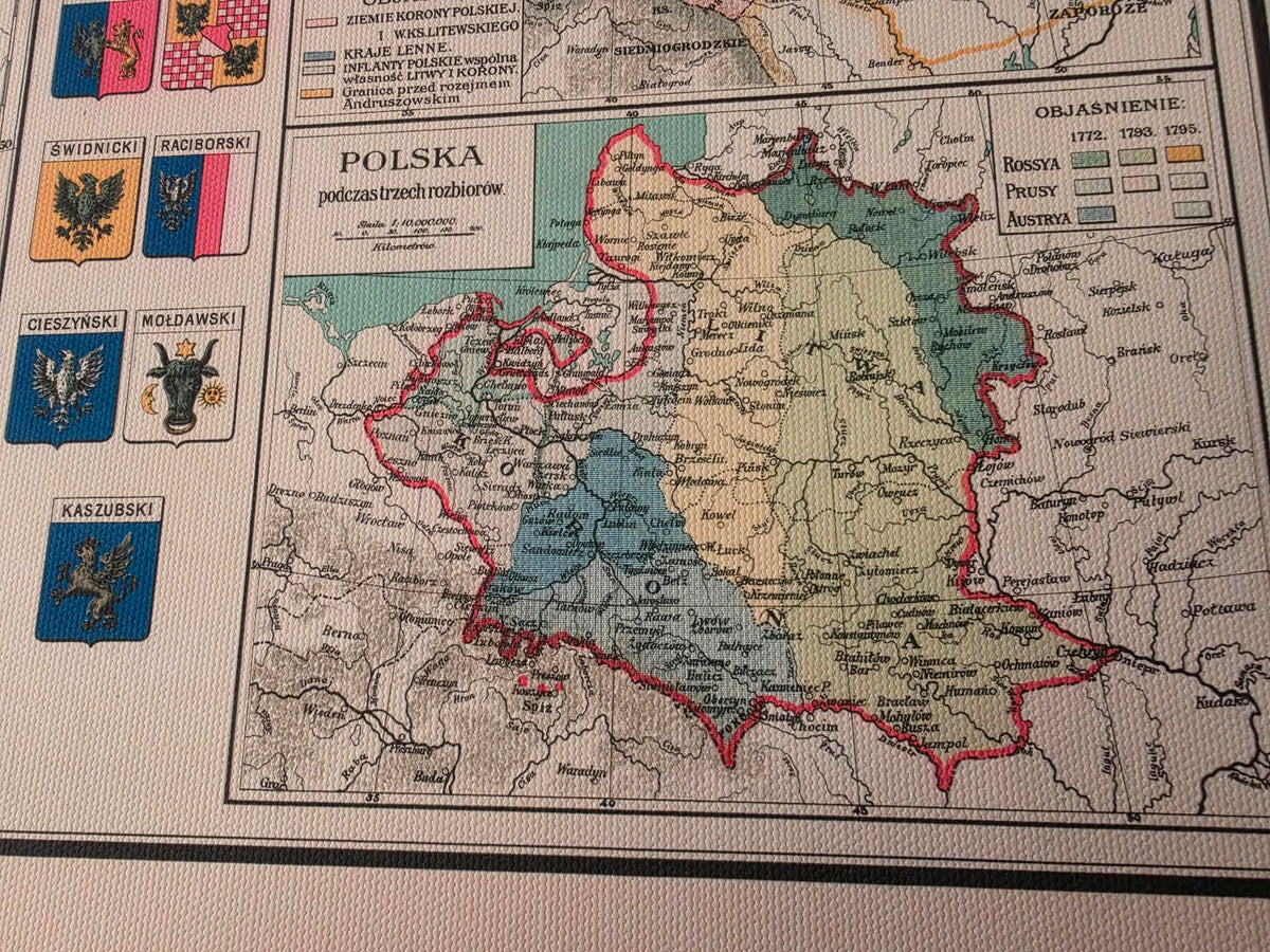 Geschichte Polens Karte Poster - 10 Historische Karten von Mieszko I bis zum Herzogtum Warschau