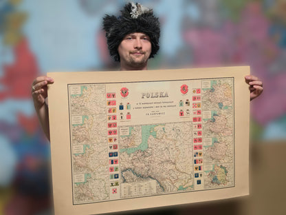 Geschichte Polens Karte Poster - 10 Historische Karten von Mieszko I bis zum Herzogtum Warschau