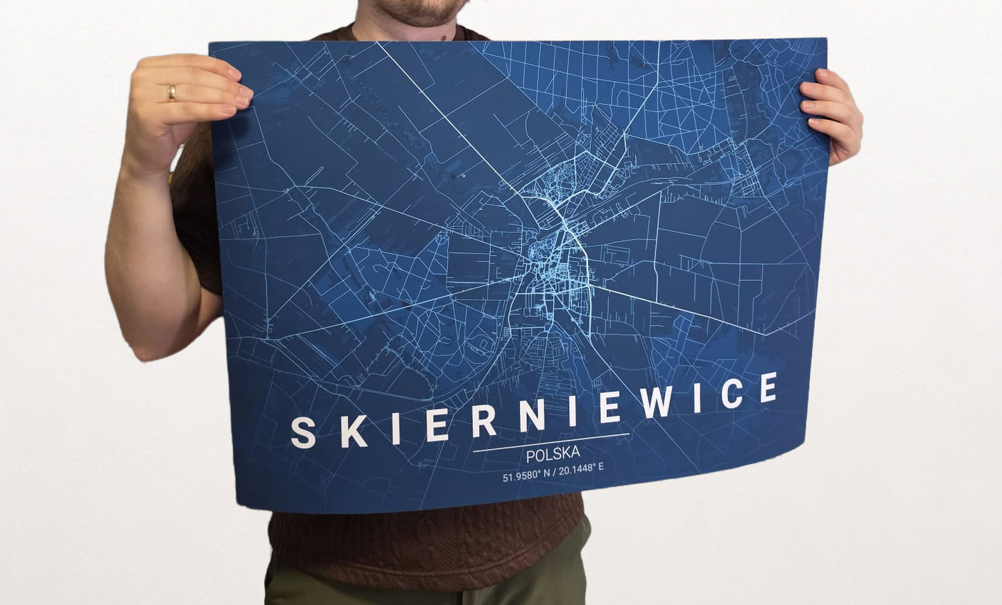 Consigue el plano de tu ciudad natal - Arte de pared moderno de calles de la ciudad