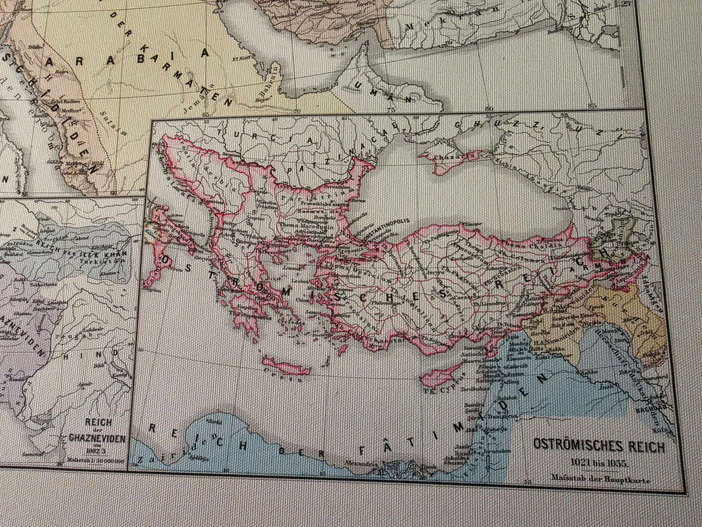 Mundo islámico 945–1055 - Mapa de los Buyidas, Fatimíes y Abasíes