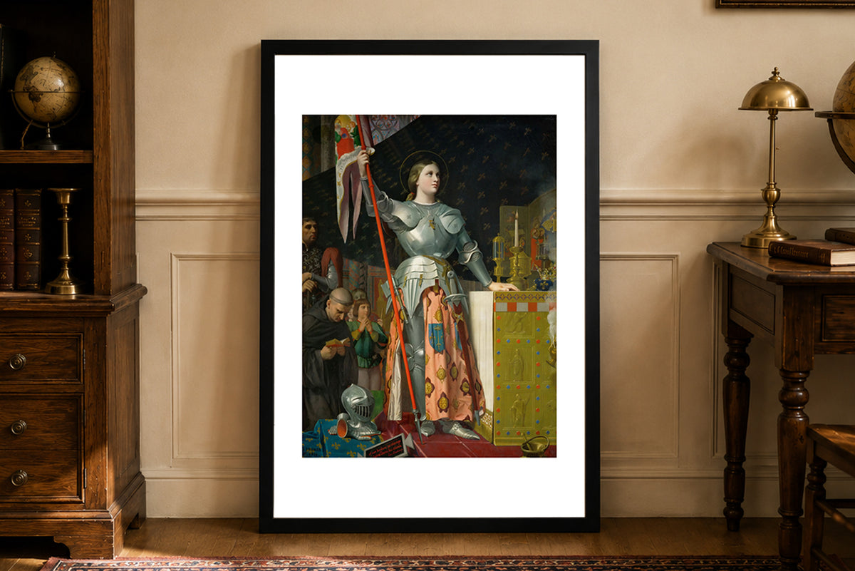 Joan of Arc at the Coronation of Charles VII 1854 - Jean-Auguste-Dominique Ingres - Medieval France Historical Painting Poster