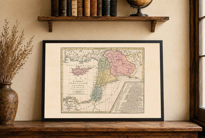 Kingdom of Jerusalem During the Crusades - Historical Map Poster
