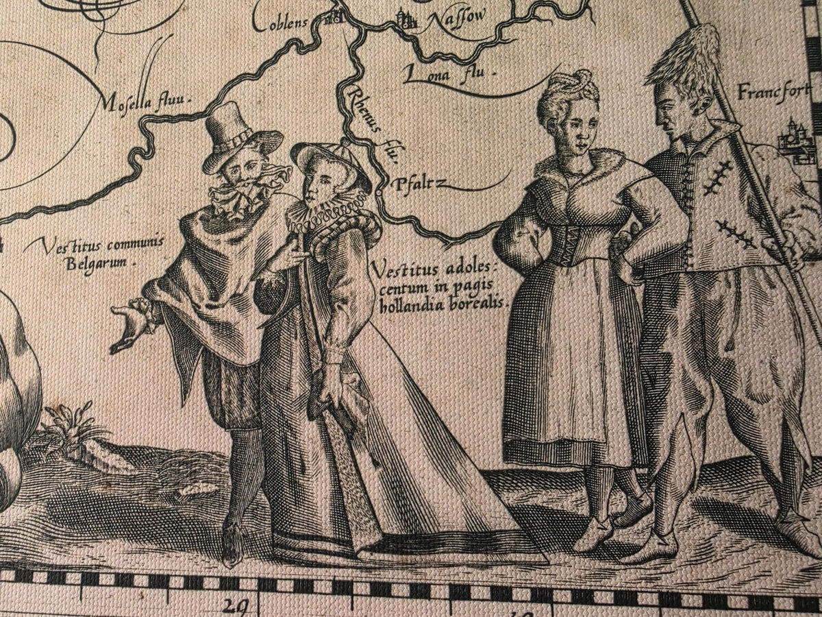 Póster Mapa Leo Belgicus (1617) - Arte de Pared de Países Bajos y Bélgica