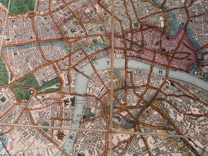 Londres 1851 - Mapa ilustrado con principales monumentos
