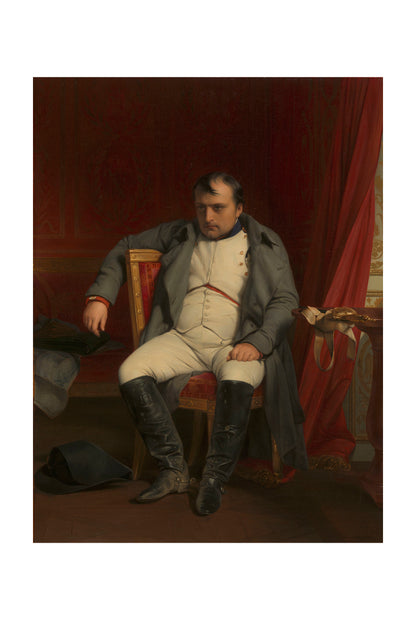 Poster Napoléon à Fontainebleau - Paul Delaroche Décoration Murale Historique de l’Empire Français
