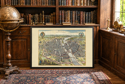 Paris 1620 - by Caspar Merian - Historical Bird’s-Eye City View Poster