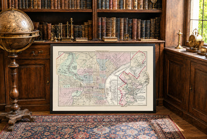 Philadelphia 1883 - Historical City Map Poster